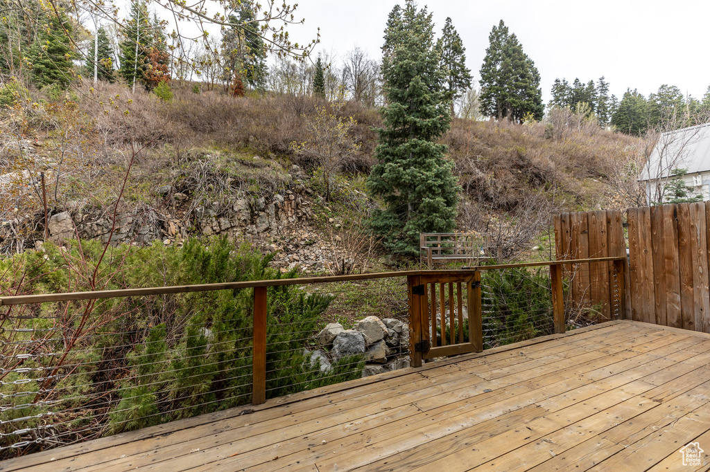 View of wooden terrace