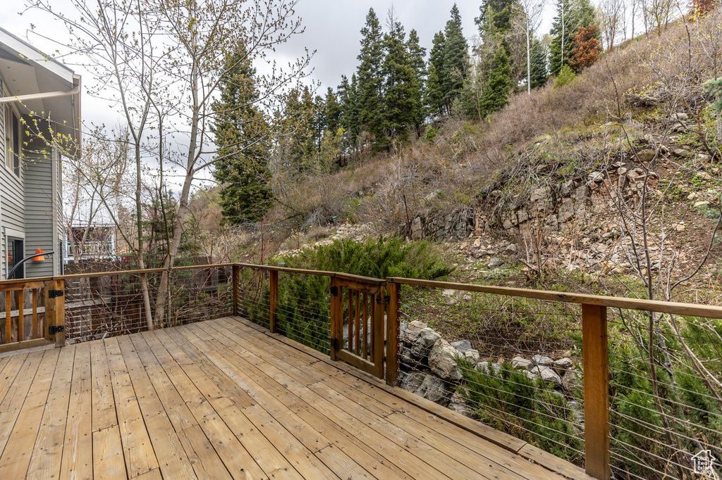 View of wooden terrace