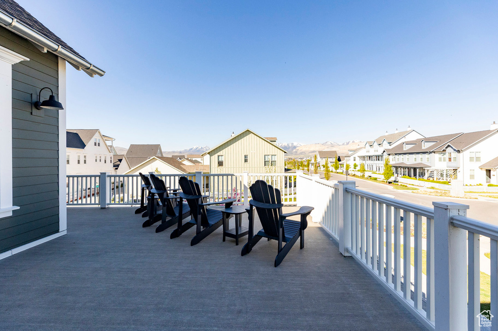 View of patio with a residential view