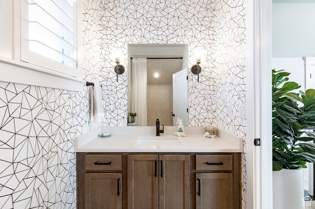 Bathroom featuring vanity