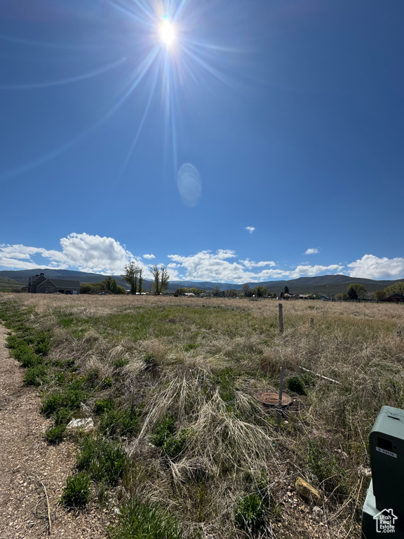 View of yard featuring a view of countryside