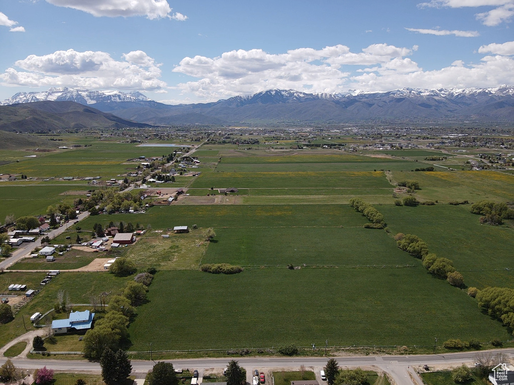 View of rural area with a mountain backdrop