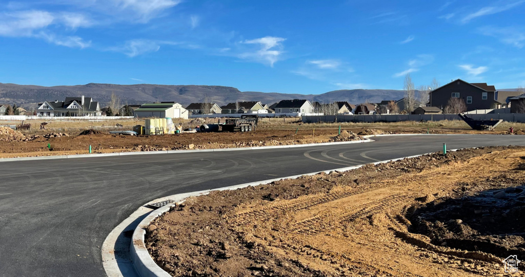 Mountain view with nearby suburban area