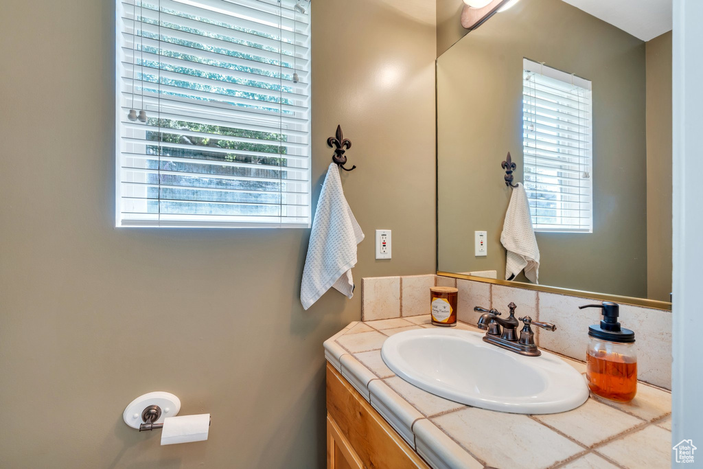 Bathroom featuring vanity