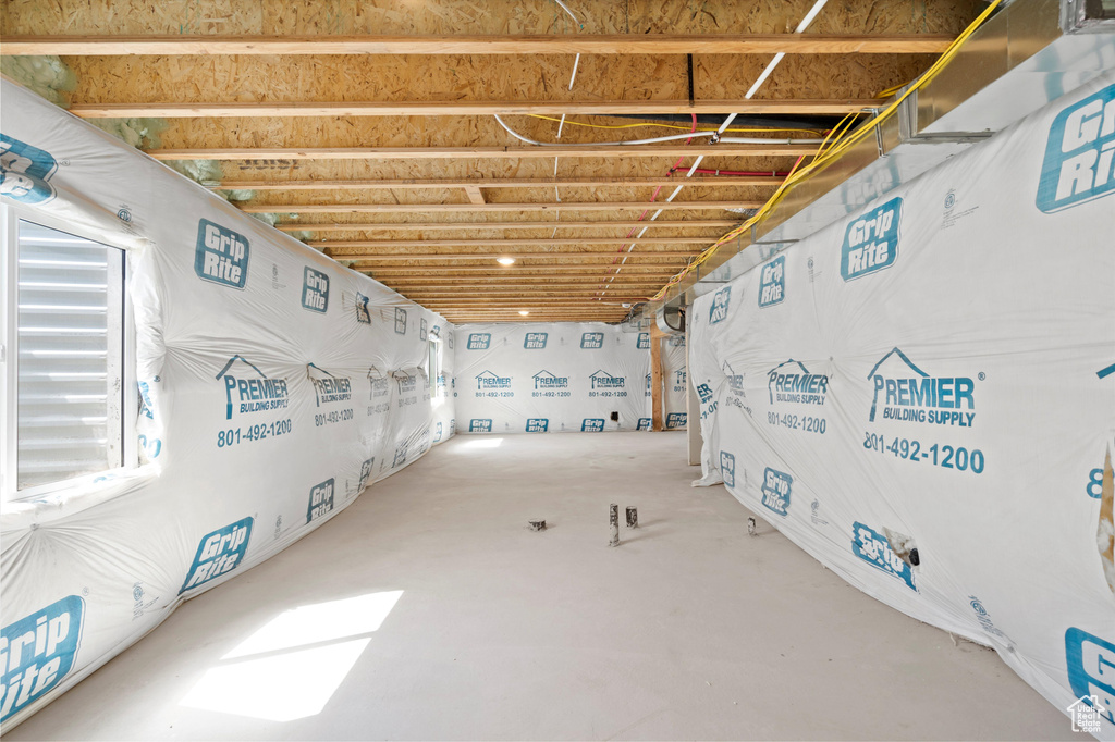 View of unfinished below grade area