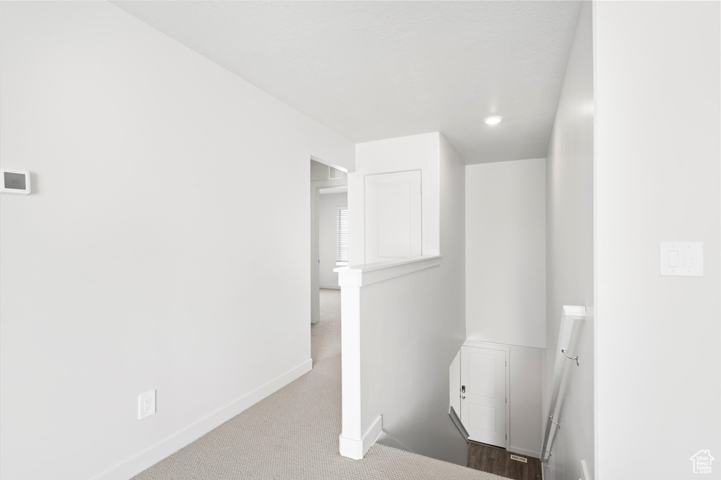 Washroom featuring carpet and recessed lighting