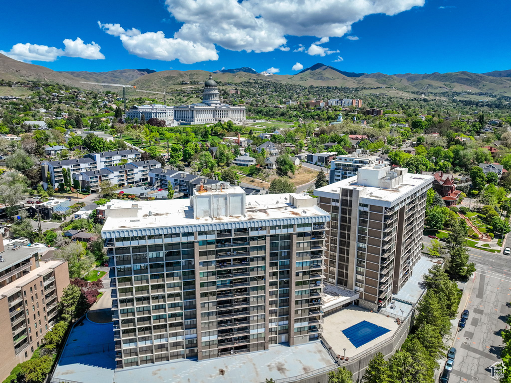 Drone / aerial view of mountains