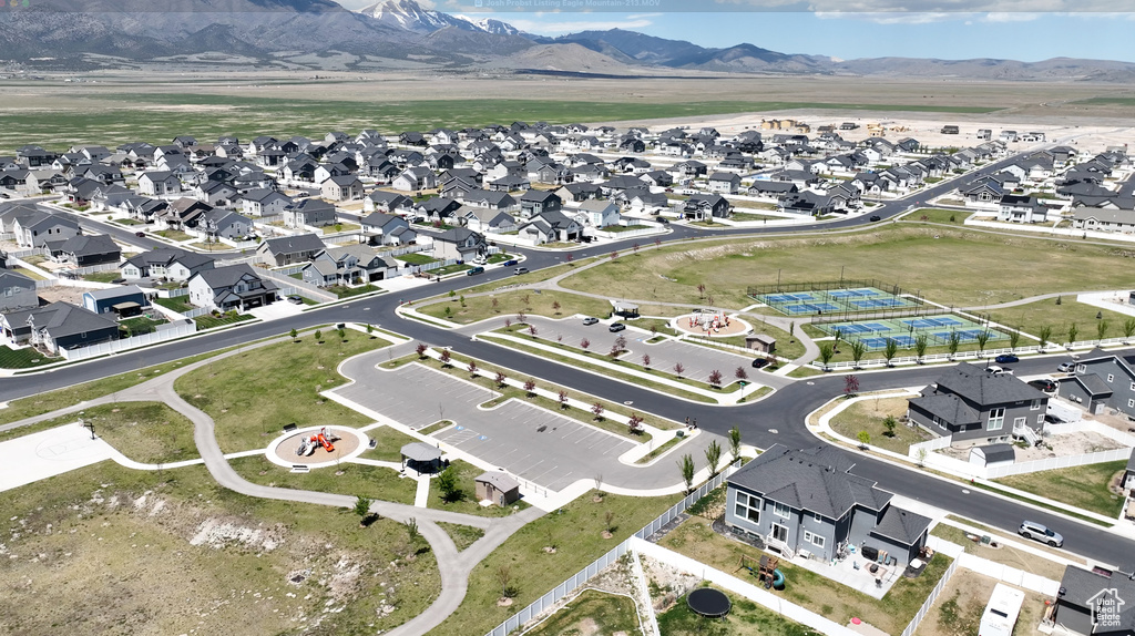 View of property location with nearby suburban area and a mountain backdrop
