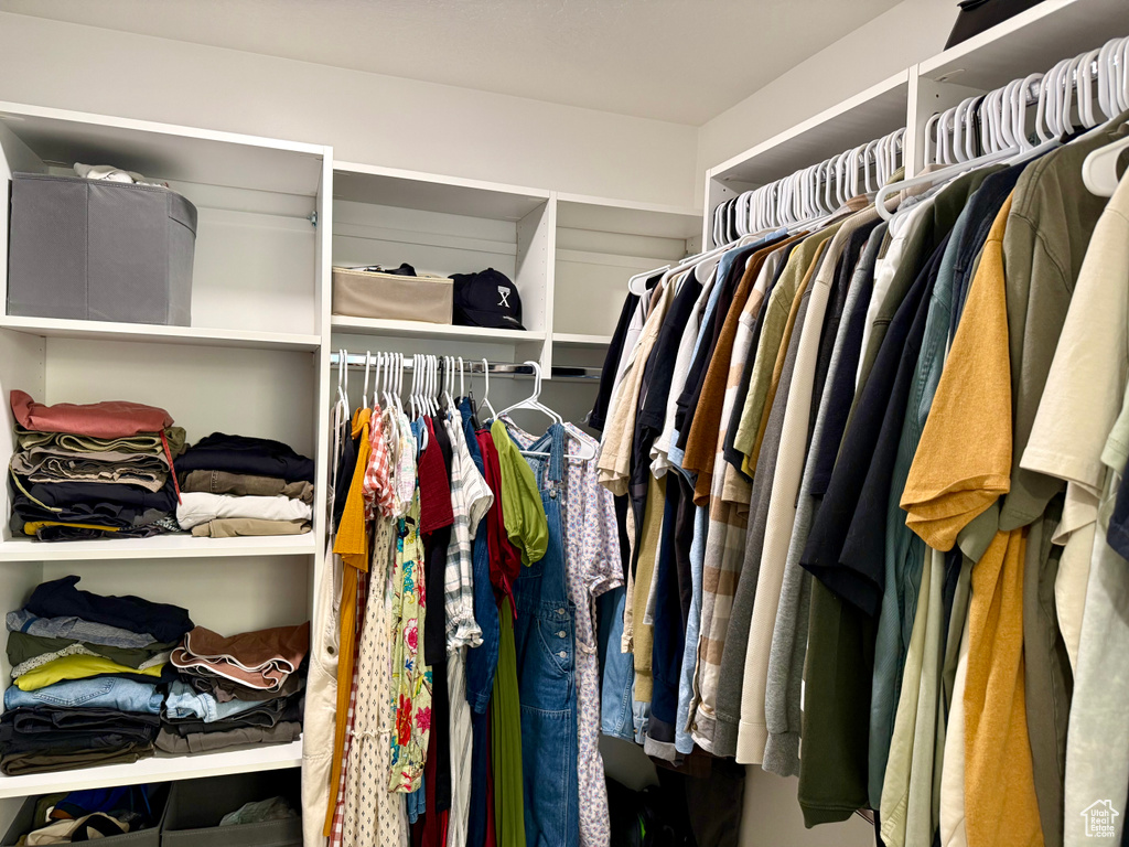 View of spacious closet