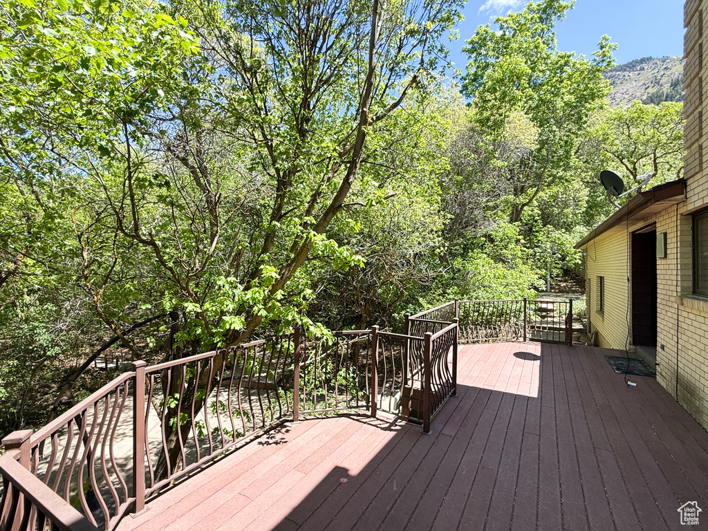 View of wooden deck