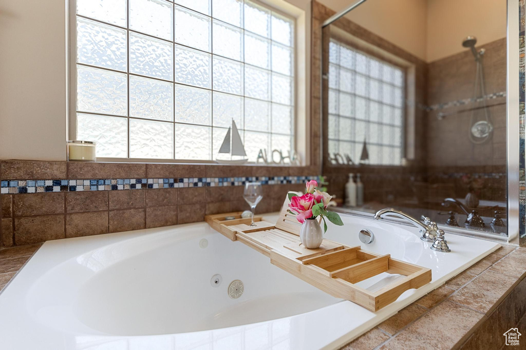 Bathroom featuring a jetted tub