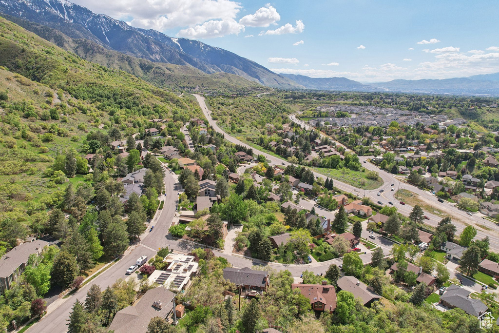 Drone / aerial view of mountains