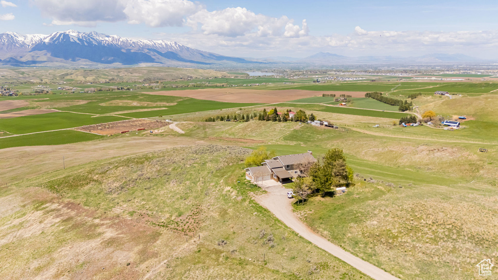 View of rural area with a mountainous background