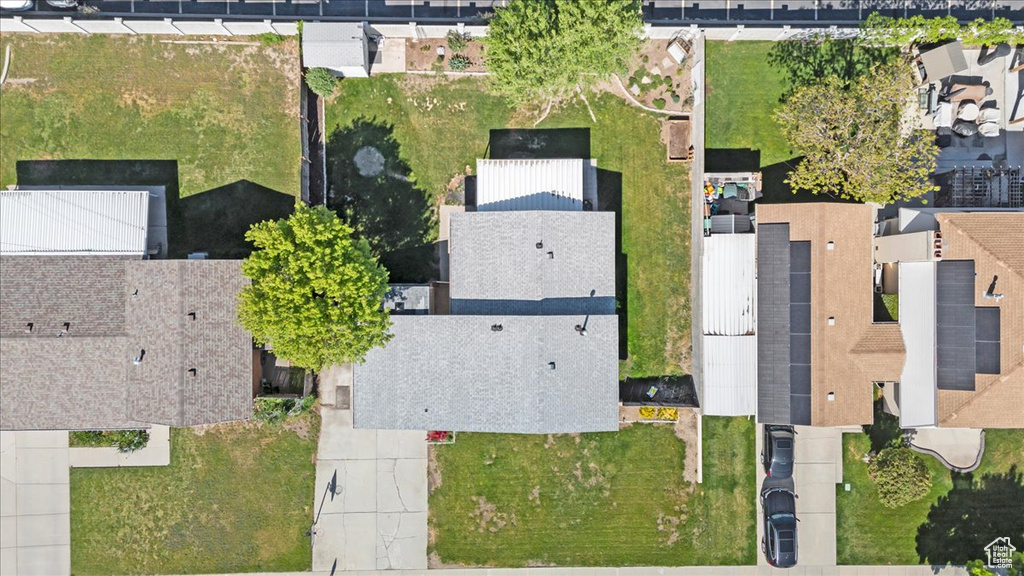 Aerial view of residential area