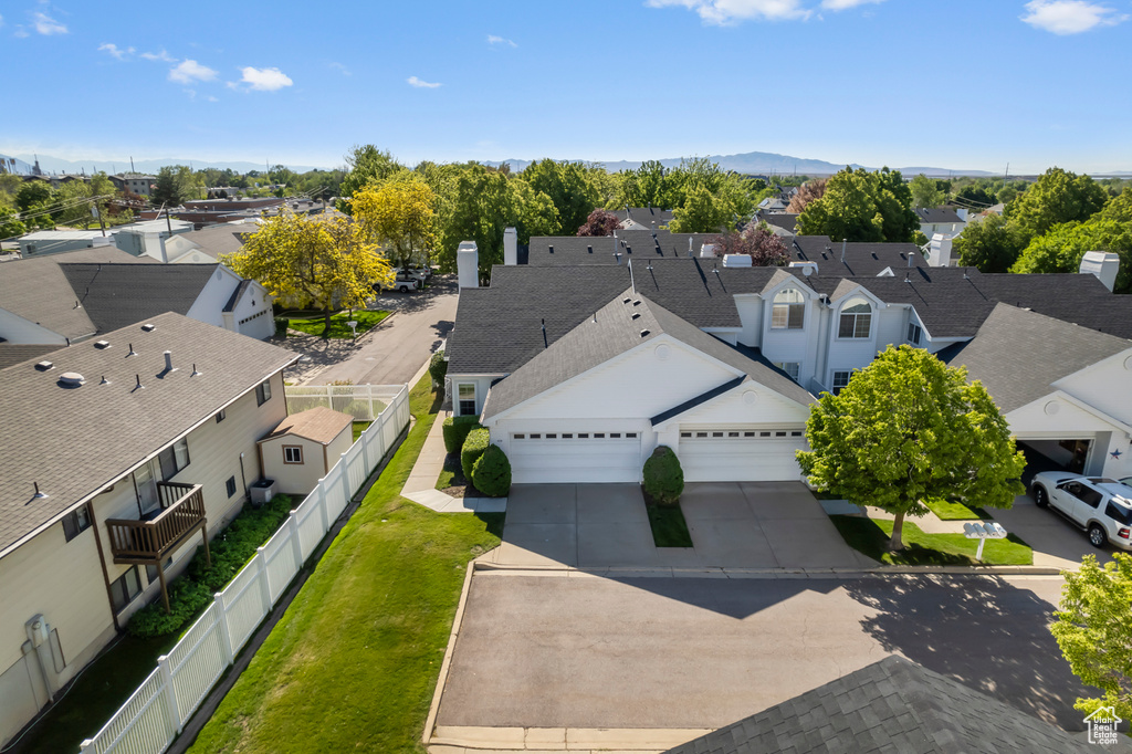 Aerial view of residential area