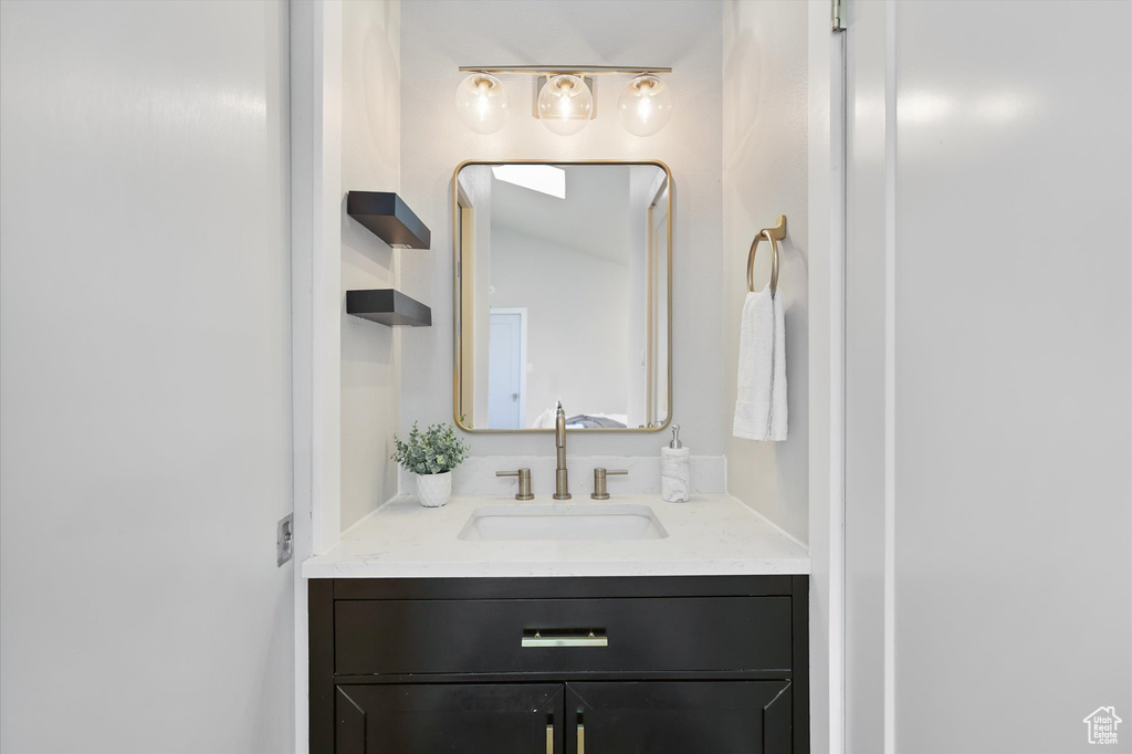 Bathroom featuring vanity
