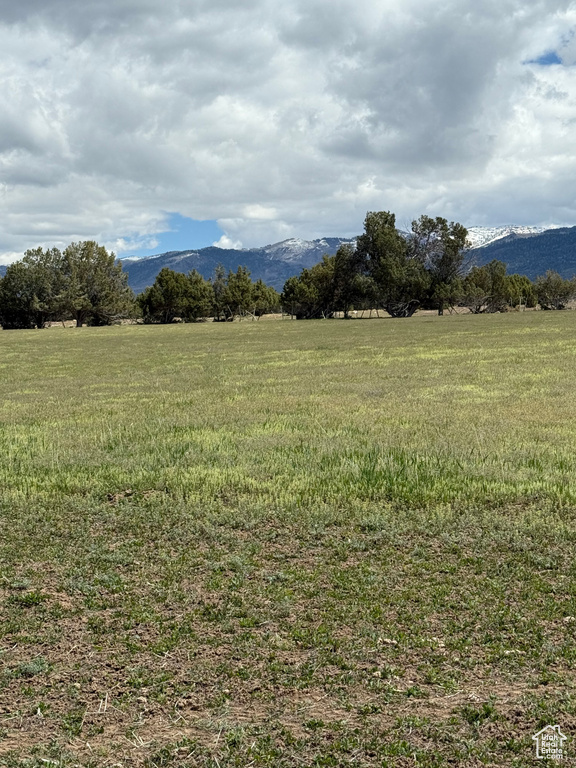 View of mountain background with rural landscape