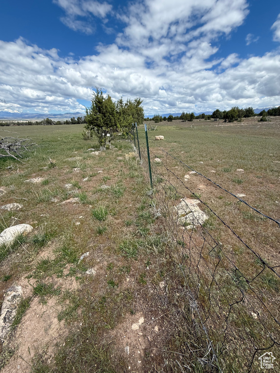 View of yard featuring a view of rural / pastoral area