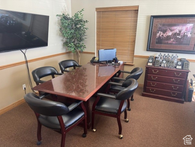 View of carpeted office space