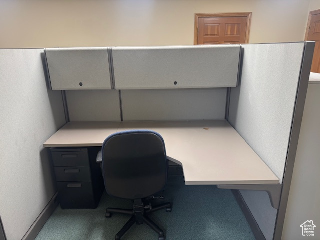 View of carpeted office space