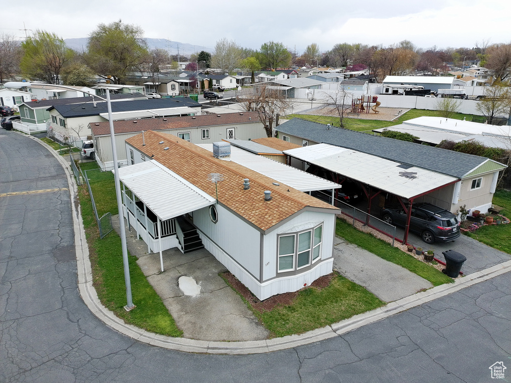 Aerial view featuring a residential view