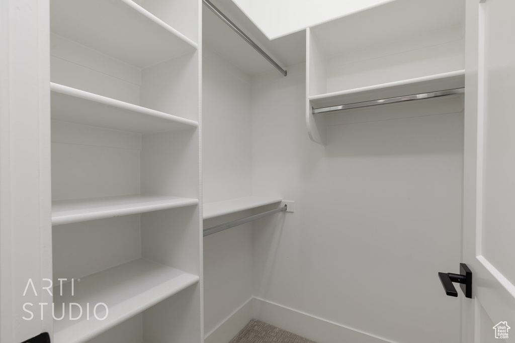 View of walk in closet