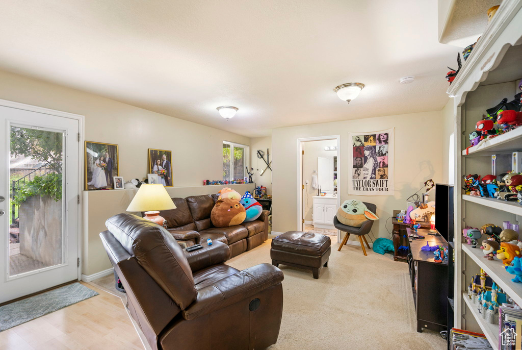 Living room with baseboards