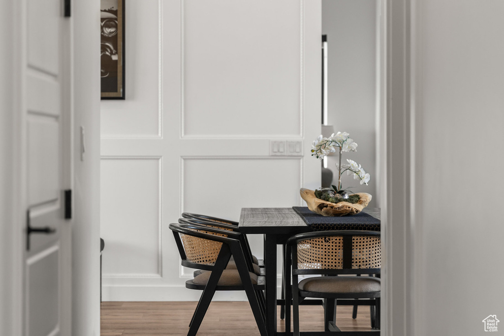Dining room featuring wood finished floors