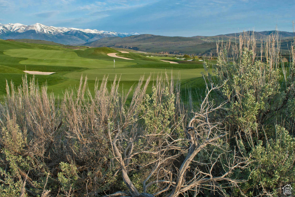 Mountain view with a local golf course
