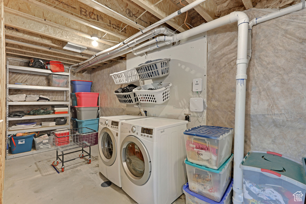 Laundry area with washer and dryer