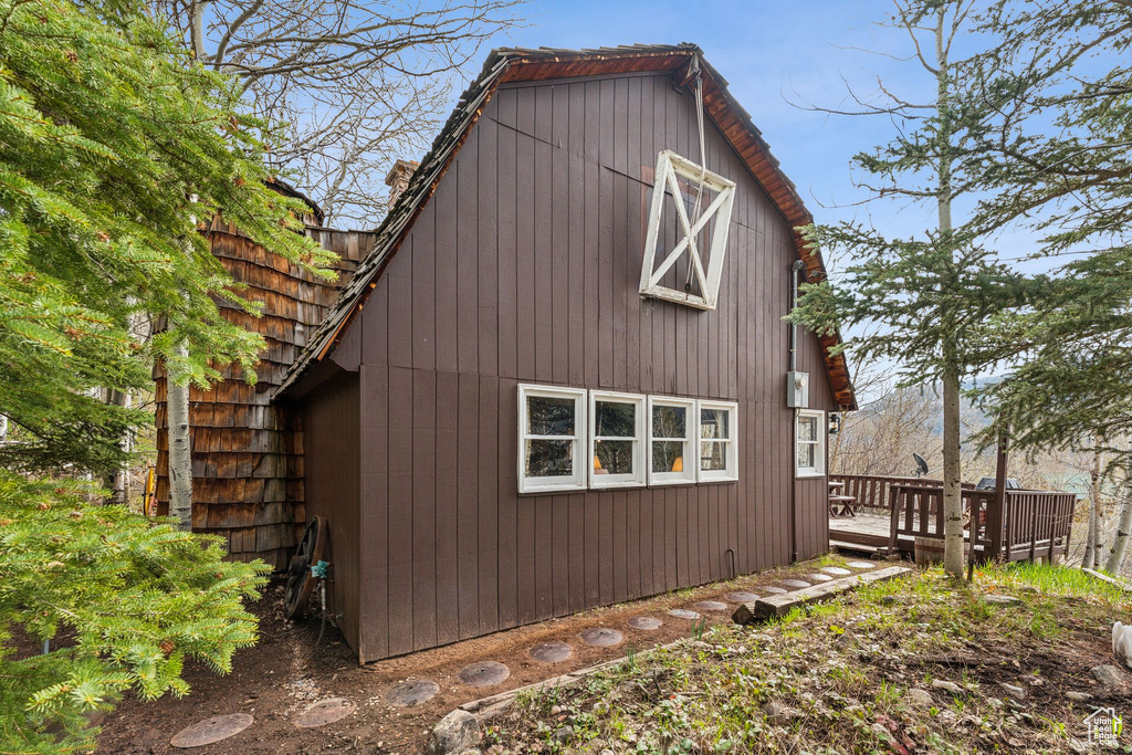 View of barn