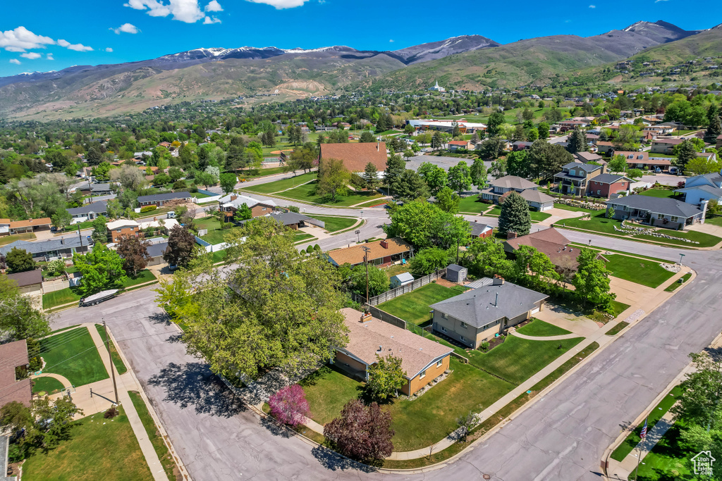 View of property location with nearby suburban area and a mountain backdrop