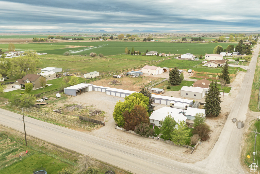 Aerial view of sparsely populated area