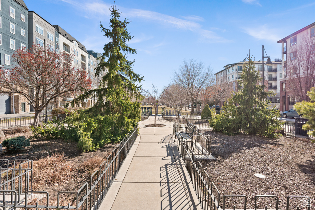 View of property\\\'s community with fence
