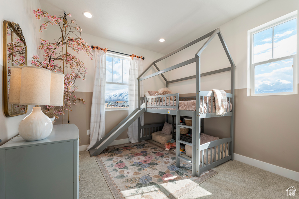 Bedroom with baseboards and recessed lighting