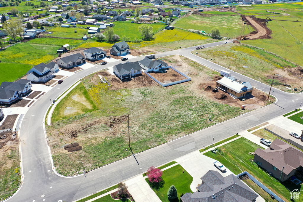 Aerial view of residential area
