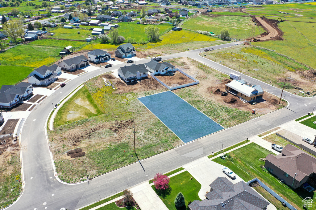 Aerial view of residential area