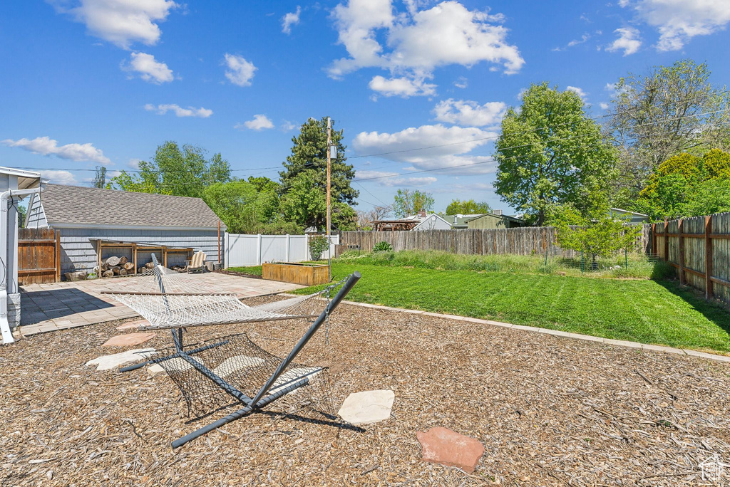 View of yard featuring a patio area