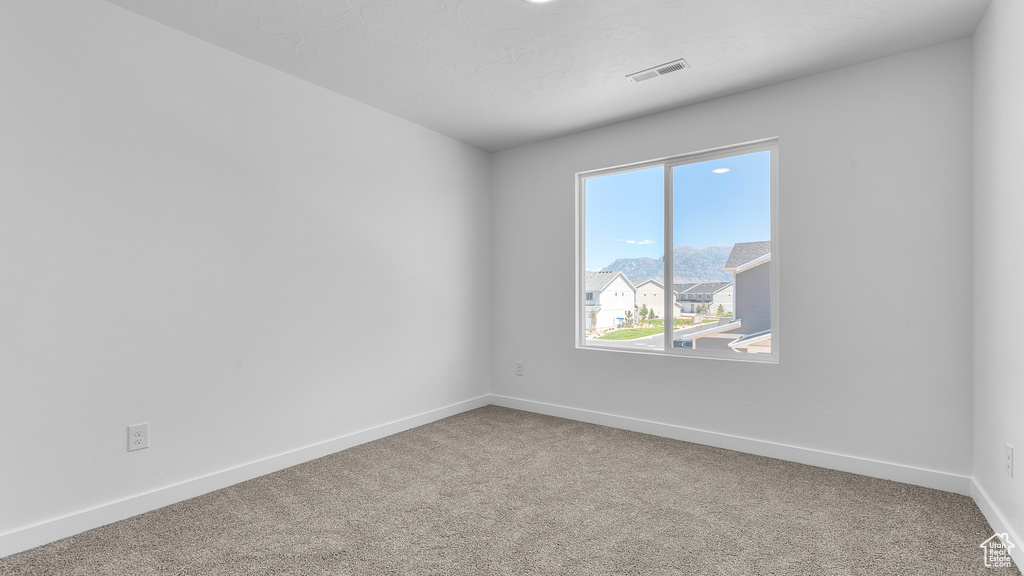 Carpeted empty room featuring plenty of natural light and baseboards