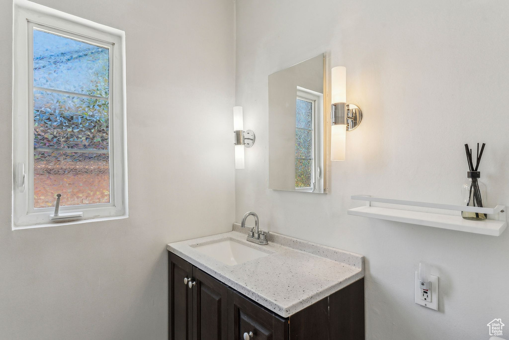 Bathroom featuring vanity