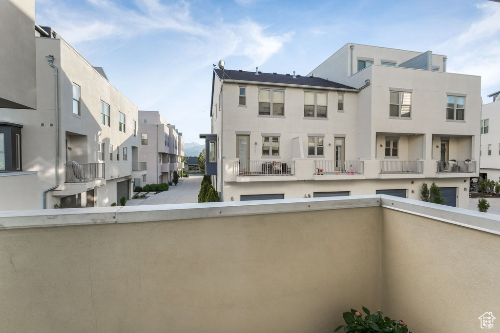 Balcony with a residential view