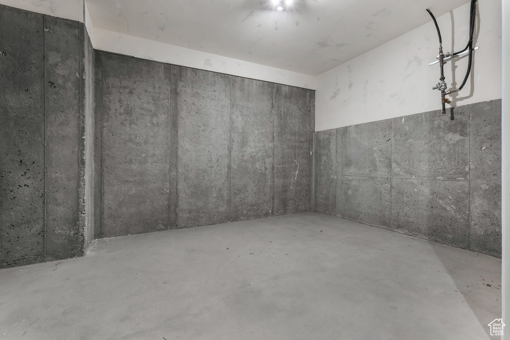 View of unfinished basement