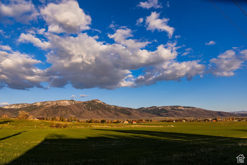 Mountain view featuring rural landscape and agricultural land