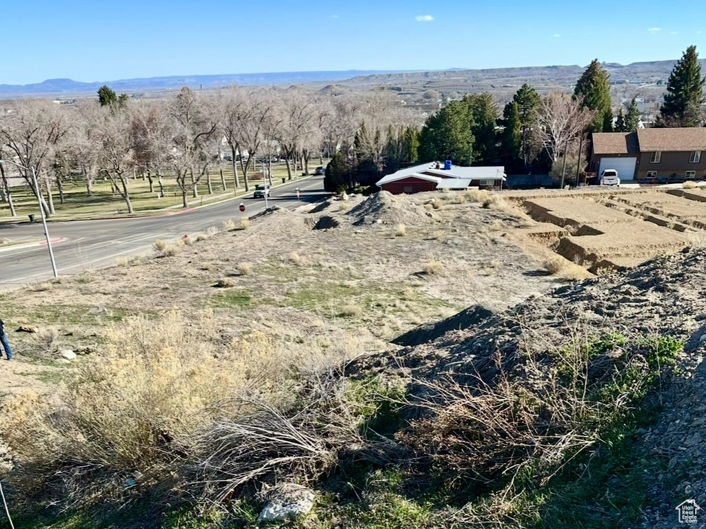 View of yard with a rural view