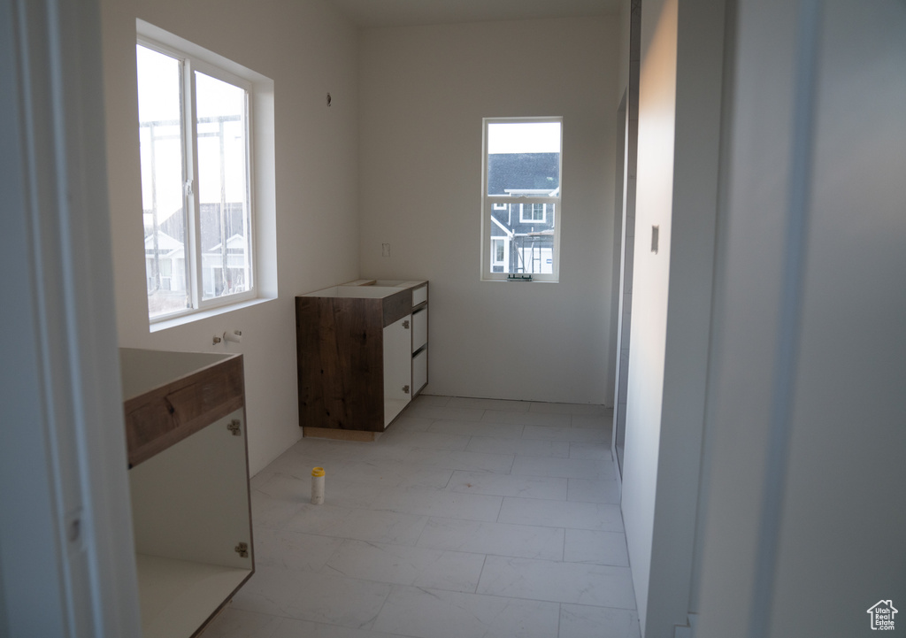 View of laundry area