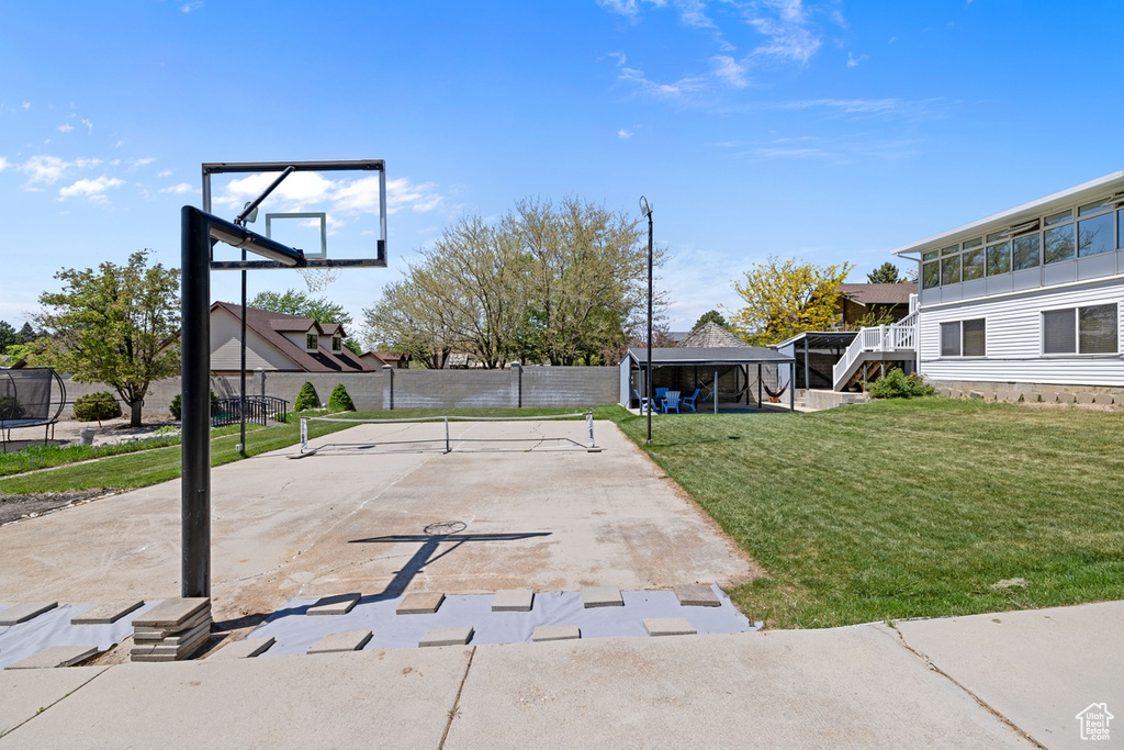 View of basketball court