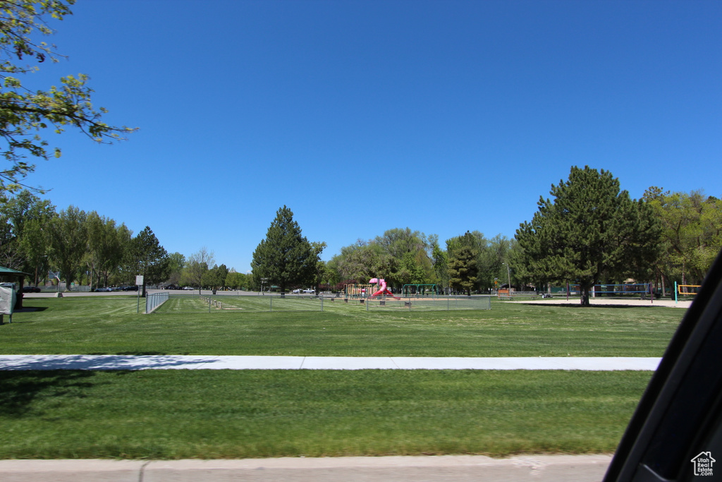 View of community with a lawn