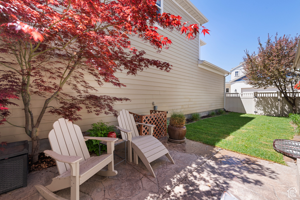 View of patio / terrace featuring fence