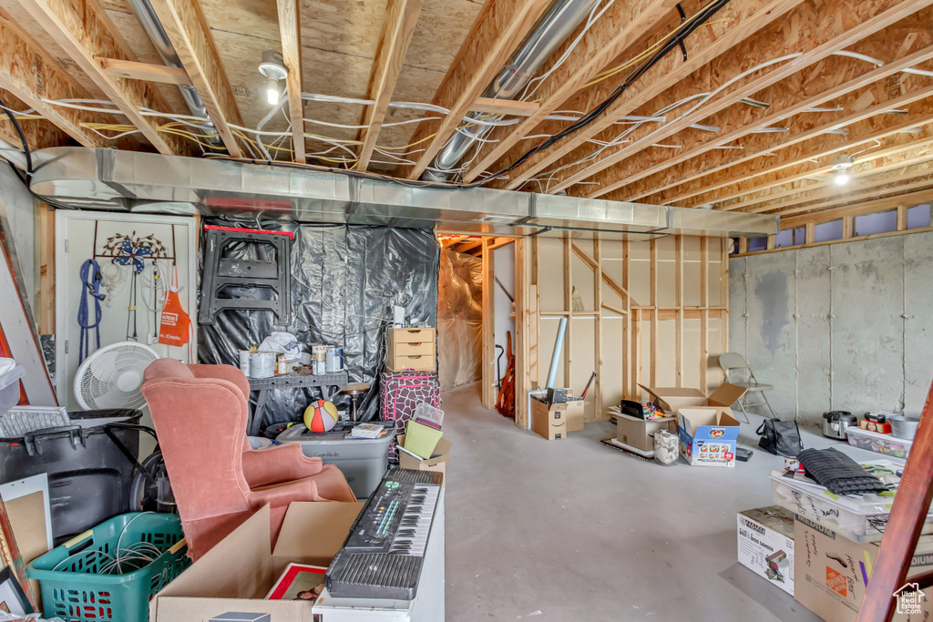 View of unfinished below grade area