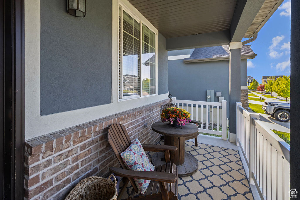 Balcony with covered porch